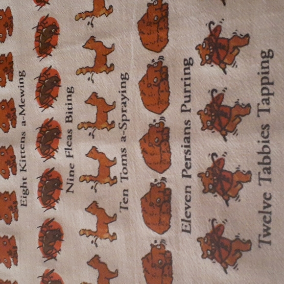 Nwt A CAT'S CHRISTMAS Ktchen towel 100% Cotton 18x26 measurements - Picture 3 of 5